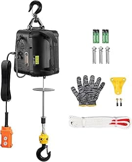 VEVOR 2-in-1 Electric Hoist Winch, Black