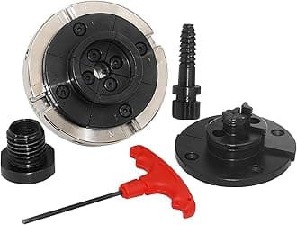 Wood Lathe Chuck 4-Inch 4-Jaw,Lathe Chucks for Woodturning M33 X 3.5 Lathe Sp...
