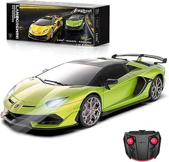- Lamborghini Remote Control Car, 1:24 Scale Electric Sport Racing Hobby Toy Car Lamborghini Model Vehicle for Boys Girls Birthday Gifts, Green