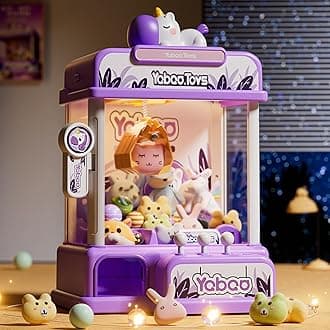 ORANGE OCEAN 57 PCS Large Claw Machine for Kids Girls Boys with Sound & Light, Claw Machine Toys for 3 4 5 6 7 8 Years Old Girls, Vending Claw Machine Arcade Game Toys for Kids Girls Ages 3-4 4-6 4-8