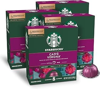 by Nespresso Vertuo, Caffè Verona Dark Roast Coffee, 32-count Coffee Pods, Brews 7.8 oz.