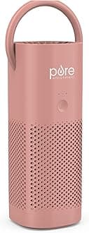 Pure Enrichment PureZone Mini Portable Air Purifier - Cordless True HEPA Filter Cleans Air & Eliminates 99.97% of Dust, Odors, & Allergens Close to You - Cars, School, & Office (Blush)