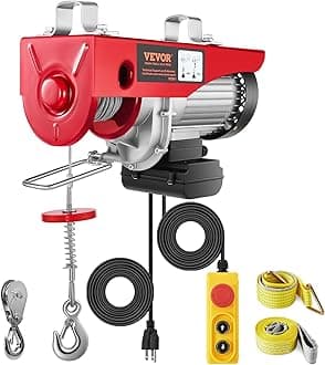 VEVOR 2200lbs Electric Hoist w/14ft Wired Remote Control, 110v Electric Hoist with 40ft Single Cable Lifting Height, for Garage Warehouse Factory Control for Garage, Shop, Hotel, Home