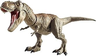 Jurassic World Bite 'n Fight Tyrannosaurus Rex in Larger Size with Realistic Sculpting, Articulation and Dual-Button Activation for Tail Strike and Head Strikes, Ages 4 and Older