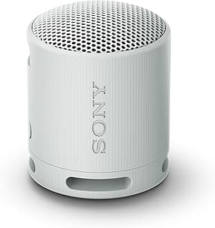 Sony SRS-XB100 Wireless Bluetooth Portable Lightweight Super-Compact Travel Speaker, Extra-Durable IP67 Waterproof & Dustproof, 16 Hrs Batt, Versatile Strap, Extra Bass & Hands-Free Calling-Gray